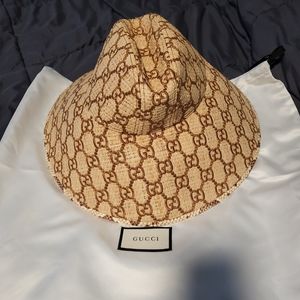 Gucci Raffia Snakeskin Trim Small